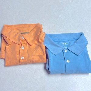 Carter’s Polo Shirts Orange and Blue Size 8